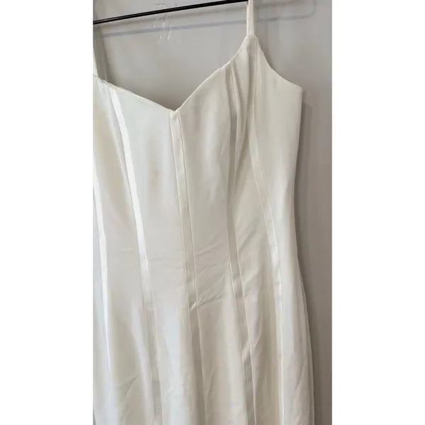 Jovani Cream Bridal Gown a Line Dress with Corset Structural Top Size 10 ,2666 - Image 3