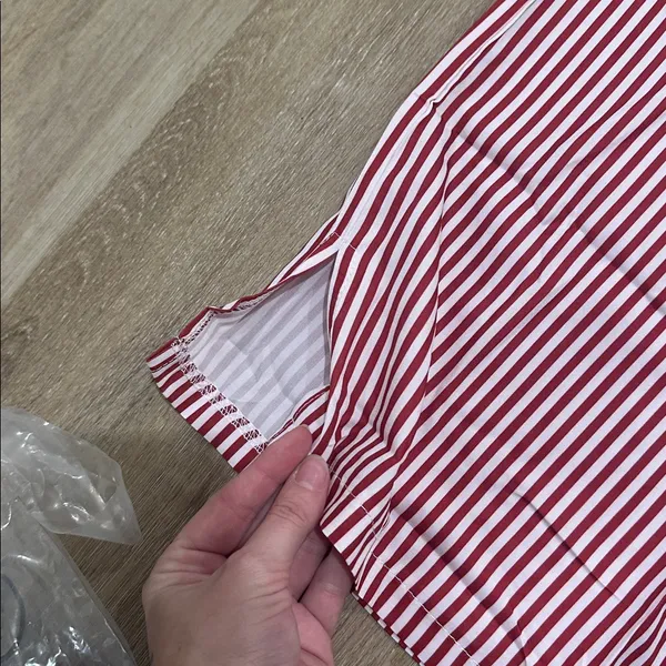 Red and White Striped Pajama pants - Image 2