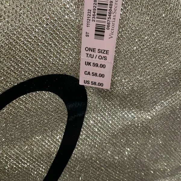 Nwt Victorias Secret Glittery‎ Gold Xl Tote - Image 6