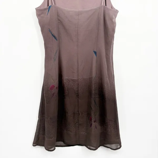Donna Gray Womens Ombre Moody‎ Floral Grunge 90s Whimsigoth Slip Dress Size 12 - Image 7