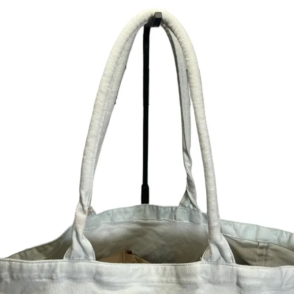 Athleta Tote Bag Blue Ombre Large Cotton Canvas Shopping Bag 19x13 Athleisure - Image 3