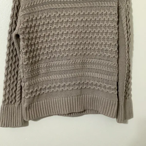 Haven Well‎ Within Quiet Luxury Organic Cotton Cable Knit Funnel Neck Sweater S - Image 3