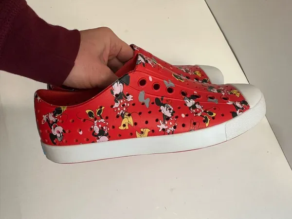 2021 Disney Parks X Native Minnie Mouse Red Slip On Slides Shoes Jefferson Sz 10 - Image 2
