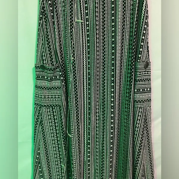 Striped Black and White Maxi Skirt - Image 3