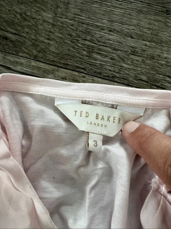 Ted baker White Floral Print Short Sleeve Top - Image 6