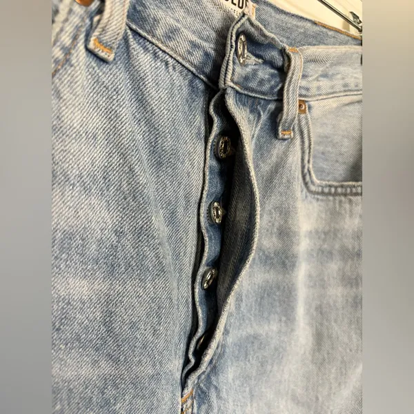 Agolde Riley High Rise Button Fly Straight Crop Size 28‎ - Image 6