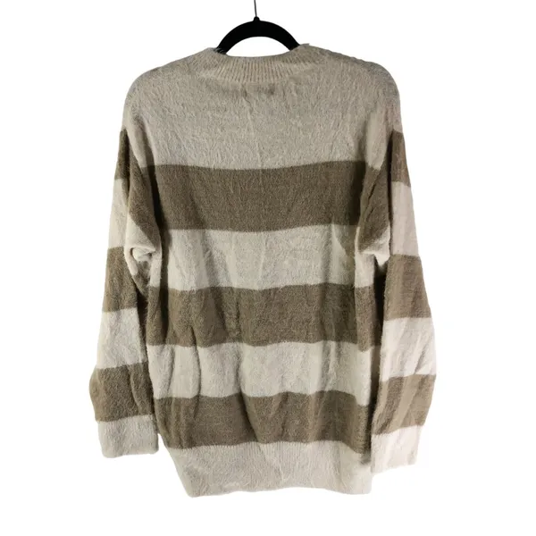 Universal Thread Womens Striped Sweater Tunic Oversized Beige & Cream Size XS - Image 4