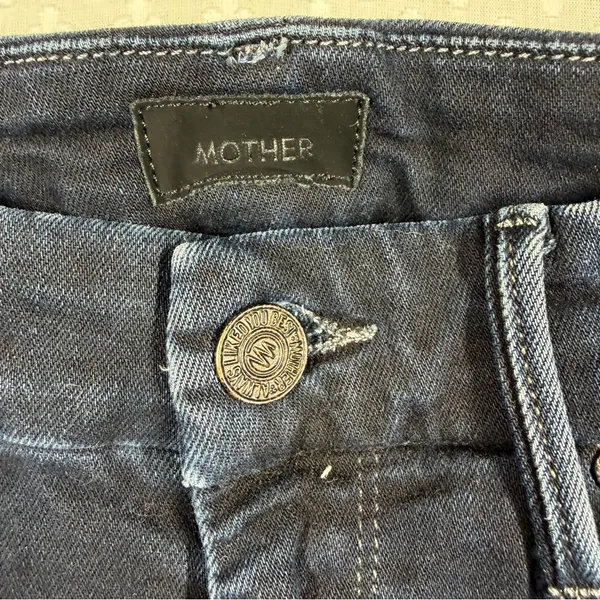 Mother‎ Dark Wash High Waisted Looker Ankle Fray Jeans - Image 3