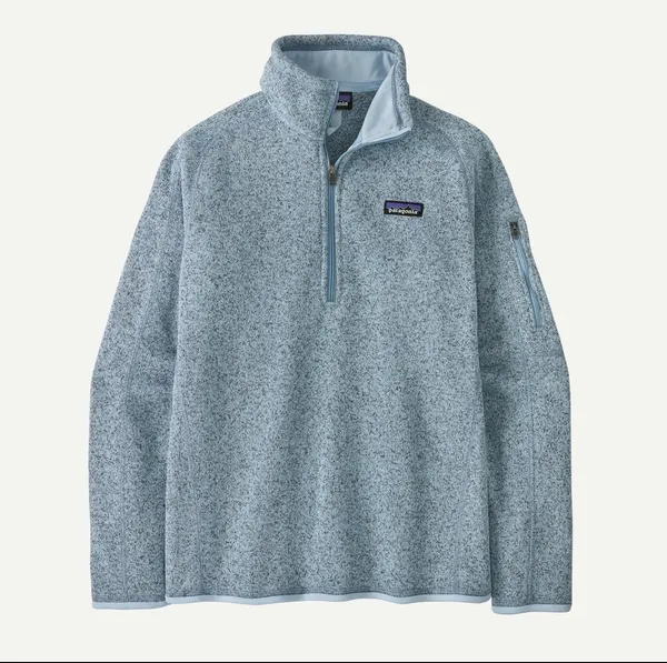 Patagonia Women's Heathered Sky Blue Half-Zip Fleece Pullover - Image 3