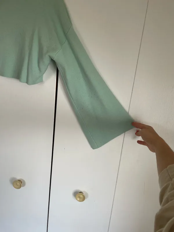 ZARA Mint Green Crop Sweater - Image 5