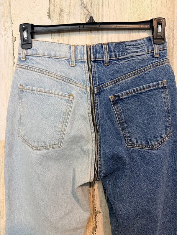 Revice Denim Women’s Size 28 Two-Tone Zip Front Skinny Jeans Y2K - Image 9