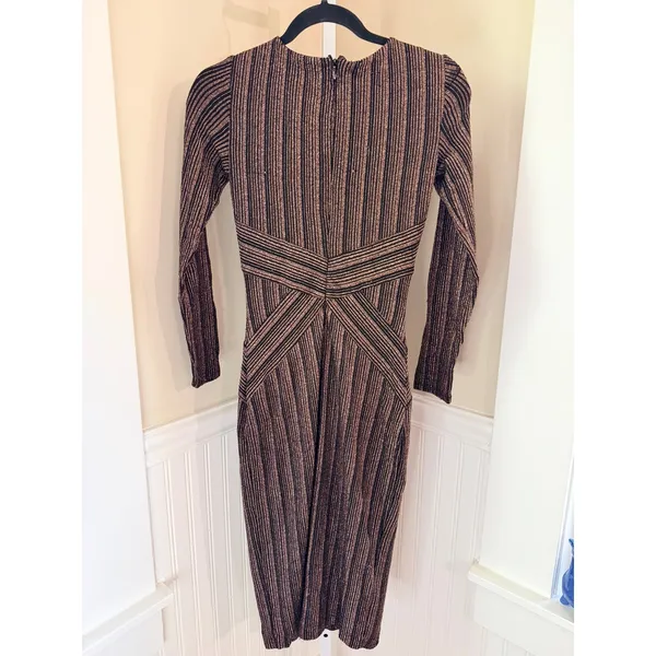 Rachel Rachel Roy Copper Quinn Metallic‎ Bodycon Dress Size Small - Image 3