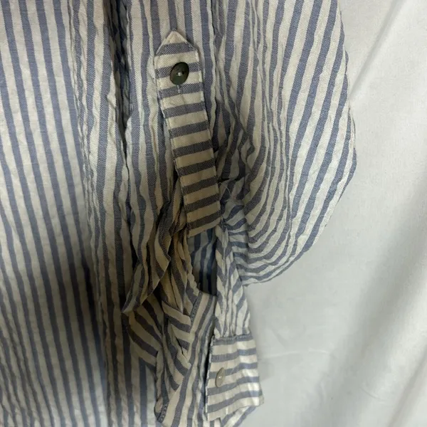 Jane + Delancey 5 Button Henley Rayon Tunic Size 1X Stripes long Sleeve NWT - Image 4
