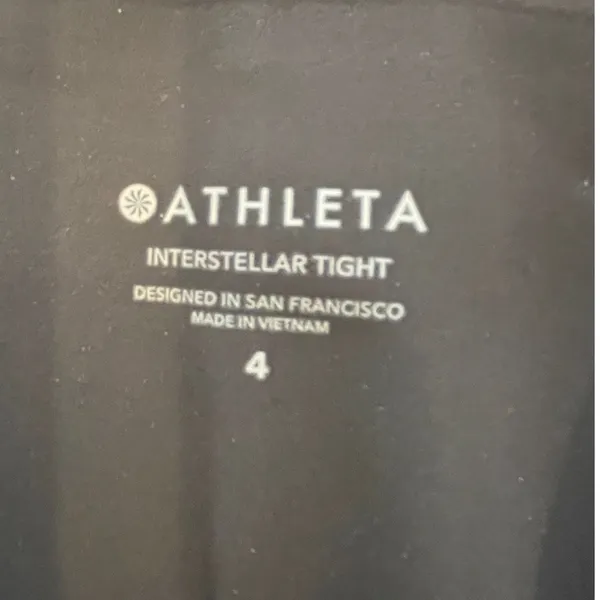 Athleta Interstellar Tights Black Size‎ 4 Slim Leg Ankle Zip Career - Image 7