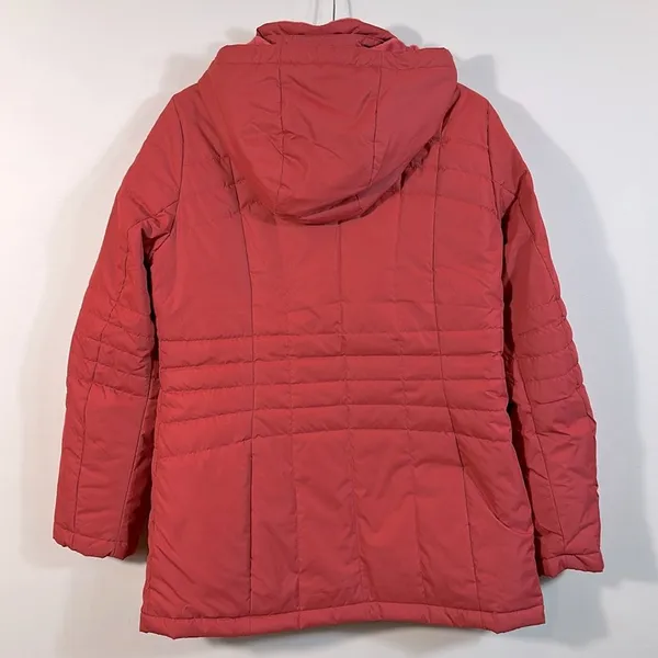 Lands' End Fleece-Lined Women Coat Jacket Puffer Quilted Chore Winter Medium - Image 2