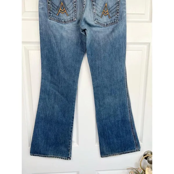 7 For All Mankind The A Pocket Blue Denim Bootcut 5 Pocket Design Size 29 - Image 11