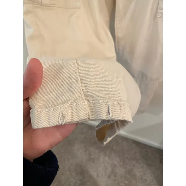 Habitual Women's Cargo Pants M Drawstring Waist Beige Normcore Minimalist - Image 11