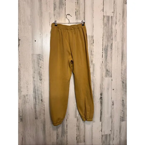 DSG Mustard Yellow Joggers Men’s Medium Drawstring Sweatpants Casual Lounge Pant - Image 3