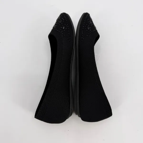 Harborsides Flats Womens 6W Wide Black Studded NANNIE Ballet Slip On Memory Foam - Image 8