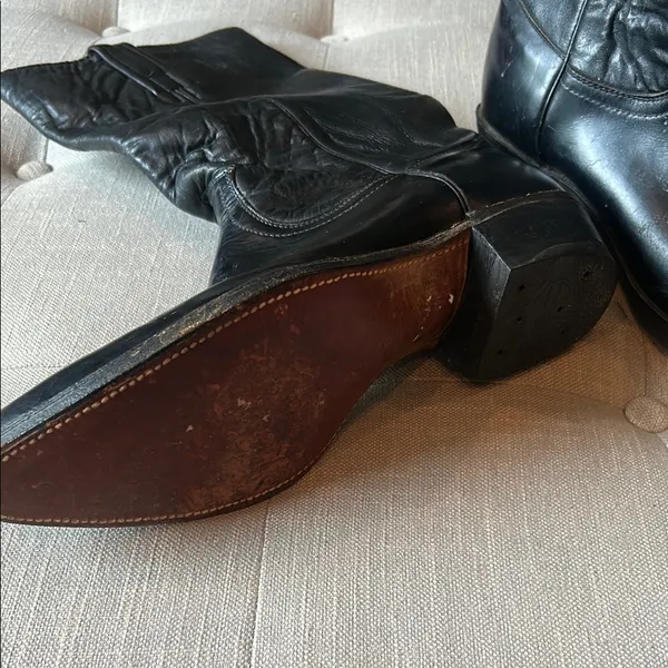 FRYE True Vintage Black Label | Original Black Billy Pull On Deco Stitch Boots - Image 8