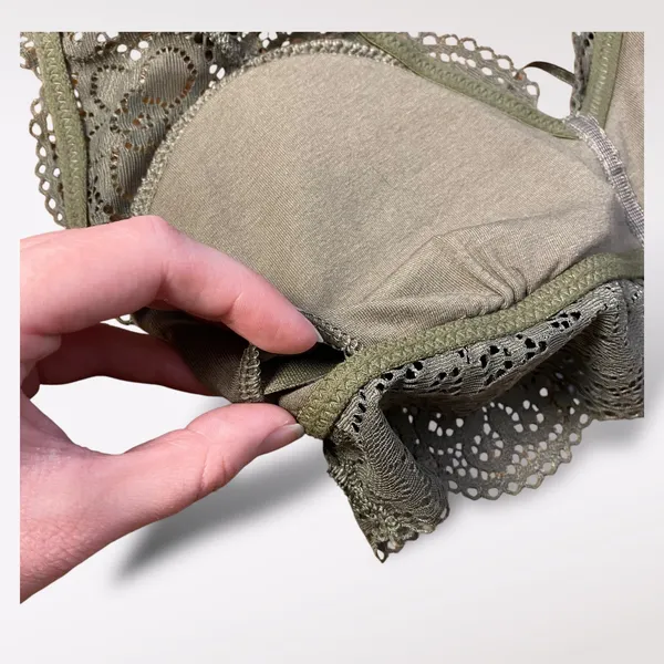 American Eagle Aerie Green Wildflower Lace‎ Padded Halter Bralette Size M NWT - Image 7