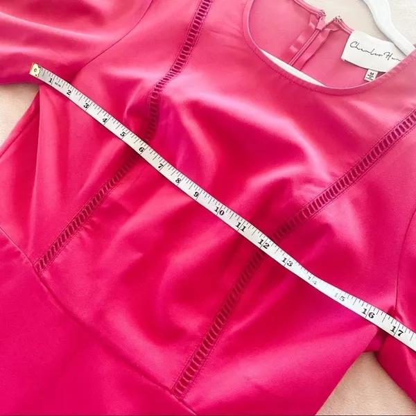 Charles Henry Bell Sleeve Mini Dress in Barbie Pink Medium - Image 7
