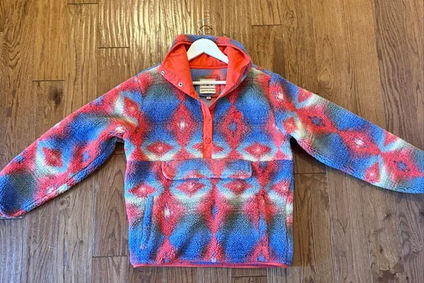 Billabong switchback Aztec print Sherpa fleece pullover size M - Image 6
