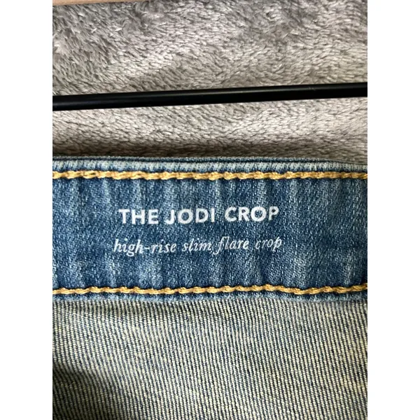 AG Adriano Goldschmied The Jodi Crop‎ Jeans 27 High Rise Slim Flare Distressed - Image 7