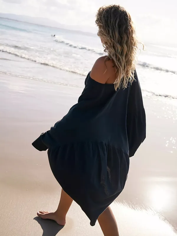Free People FP Beach Dalia Tunic in black Size Small - Image 3