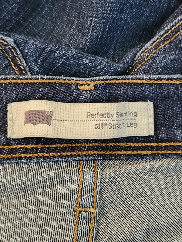 Levi's Womens 512 Perfectly Slimming Dark Wash Straight Leg Jeans Size 12 - Image 10