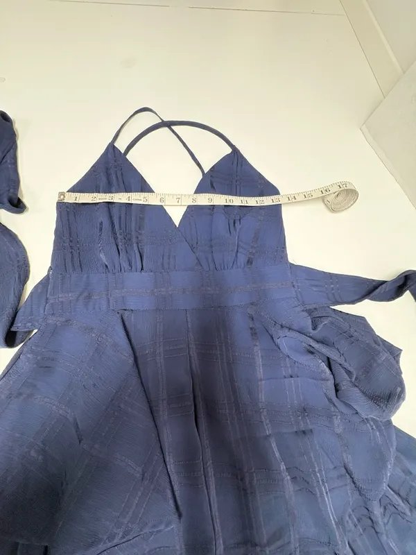 Polly Dress Theodora Navy Romper‎ With Plaid Print - Size 4. - Image 10