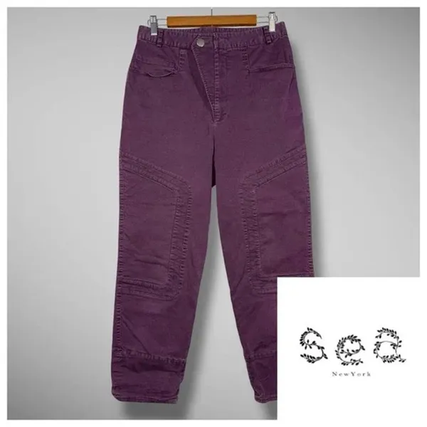 Tuckernuck SEA Womens Quilted Barrel Cargo Pants Size 4 Purple Utility Scandi - Image 2