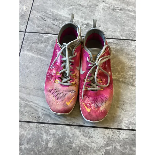 Nike Free TR Fit 4 Womens Training Shoes Pink Orange 629832-100 Size 8.5 - Image 2
