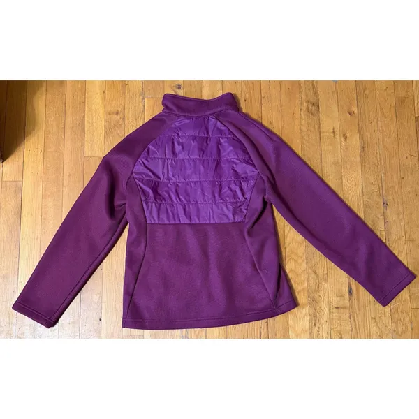 Spyder Burgundy Hybrid Jacket Womens Medium Full Zip Quilted Fleece - Image 8
