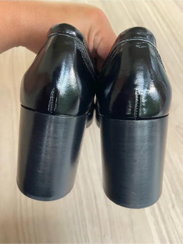 Steve Madden Black Patent Loafers for Women - Image 9