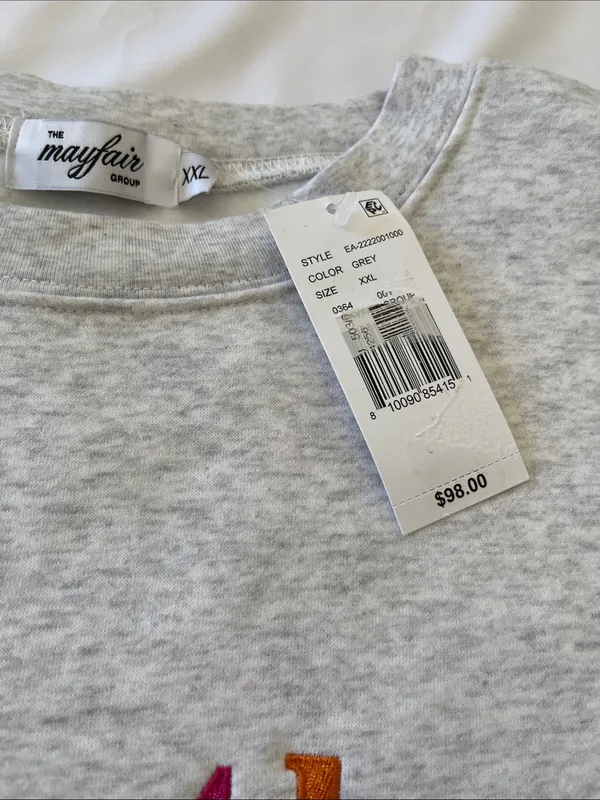 The Mayfair Group Light Gray Crewneck Sweatshirt - XXL - Image 3