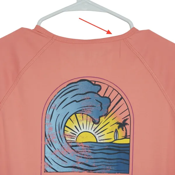 Reel Life Womens UPF Raised on the Water Performance Long Sleeve Tee Coral Pink - Image 8