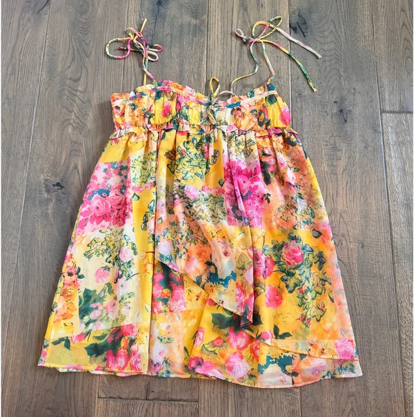 For Love Bell Yellow Floral Dress - Image 2