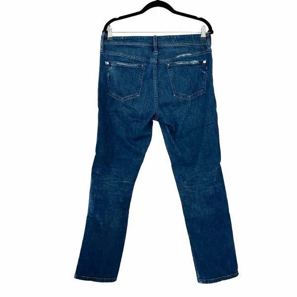 ANTHROPOLOGIE Pilcro Embroidered Side Stripe Slim Boyfriend Crop Jeans Sz 30 - Image 4