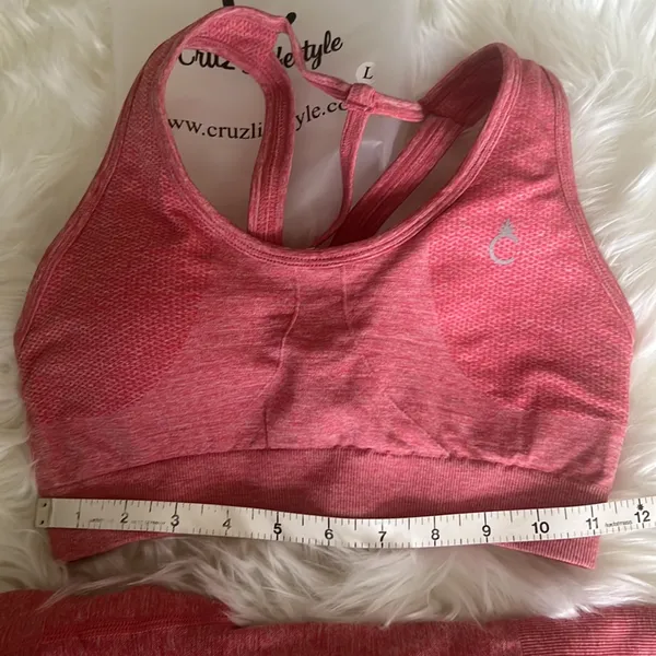 La Cruz pink high-,waisted activewear set New in package - Image 5