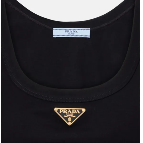 PRADA logo cropped tank top - Image 5