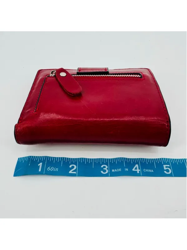 Bostanten Lnna Leather Wallet Red Cowhide - Image 3