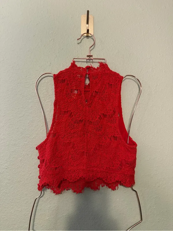 Free People Sabina Ginger Set in Red Size Small - Image 5