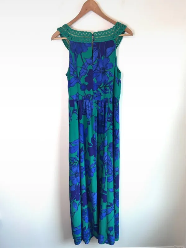 Anthropologie Edme & Esyllte Floral Chiffon garden Maxi Dress‎ | Size 6 - Image 5