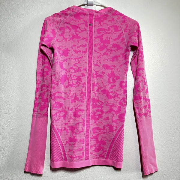 Lululemon Swiftly Tech Long Sleeve Crew Seamless Heathered Raspberry Glo Light 4 - Image 5