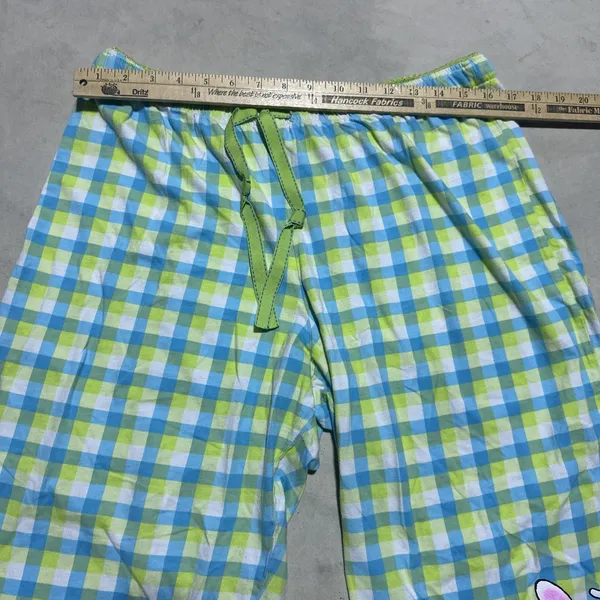 Blue Green Plaid Disney Youth SZ XL 16-18 Sleepwear Capri Pants Daisy Duck - Image 4