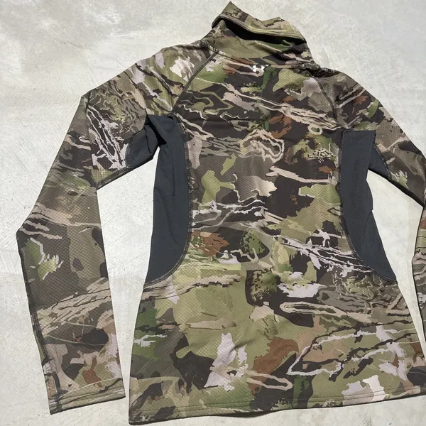 Under Armour Coldgear Ridge Reaper Camo Pullover Mock Neck Fitted Women's LARGE - Image 11