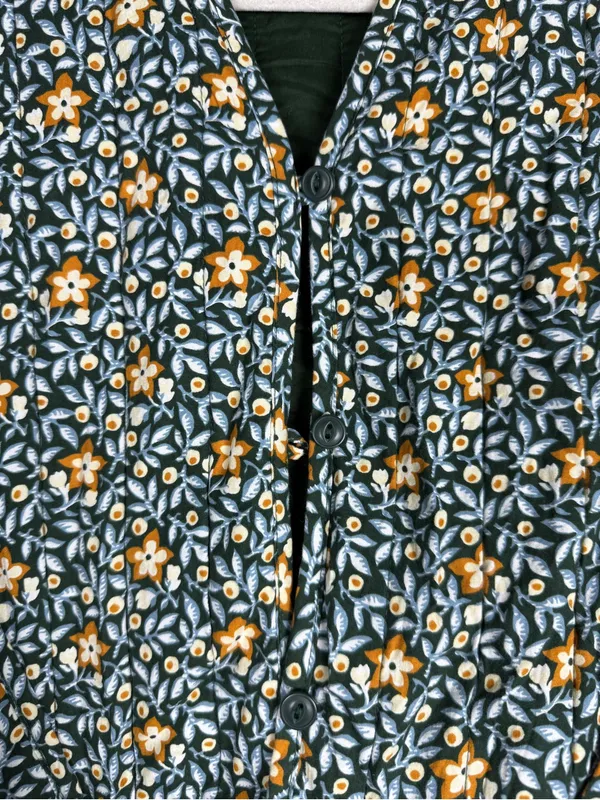 Quilted Floral Jacket Cropped Sz XXL Fall, Autumn, Cottagcore Boho, Cozy - Image 8