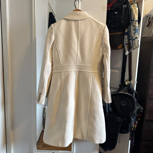 J. Crew White Classic Lady Day Coat in Italian Double-cloth Wool with Thinsulate - Image 7
