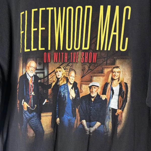 Fleetwood‎ Mac On With The Show World Tour 2014 2015 Concert T-Shirt Black XL - Image 2